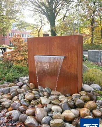 Wasserfall Cortenstahlbrunnen Garten