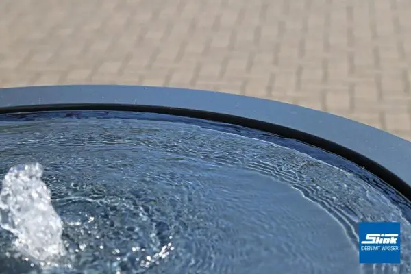 Terrassenbrunnen, Gartenbrunnen, Zimmerbrunnen, Aluminiumbrunnen, rund, Wassertisch