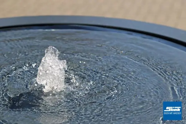 Terrassenbrunnen, Gartenbrunnen, Zimmerbrunnen, Aluminiumbrunnen, rund, Wassertisch