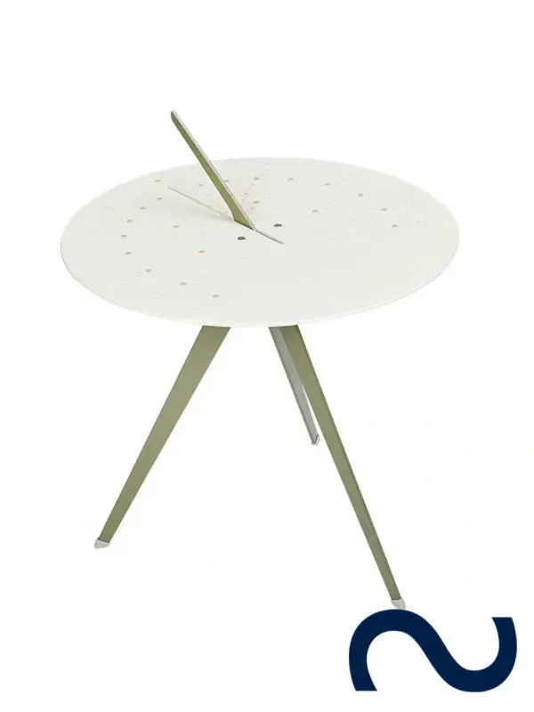 Beistelltisch, Gartentisch, Sonnenuhr, modern, Design, Coffeetable, Designtisch, Outdorr-Tisch, grün