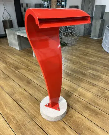 Wasserfall Edelstahl rot vbbeschichtet - moderne Optik