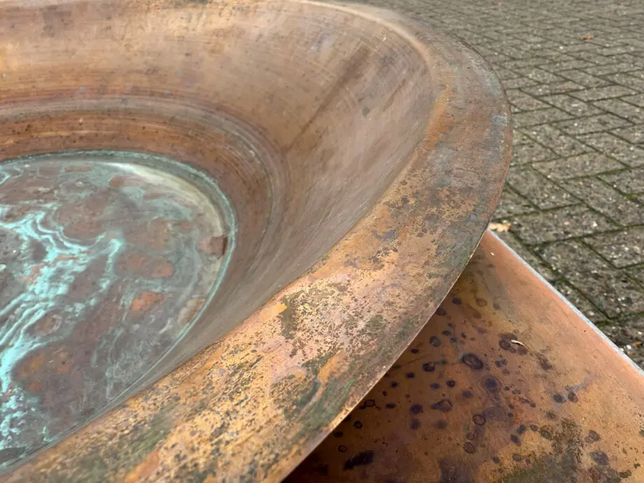 Slink Montpellier Kupferbrunnen Gartenbrunnen modern Balkonbrunnen Terrassenbrunnen