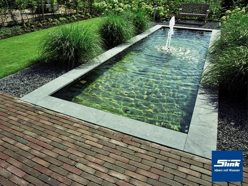 GFK-Teichbecken Wasserbecken quadratisch 120 x 120 x 35 cm 300 Liter -  Gartenbrunnen, Wasserbecken und Gartenteichtechnik